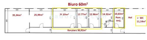Biuro do wynajęcia, 60 m2, Piaseczno