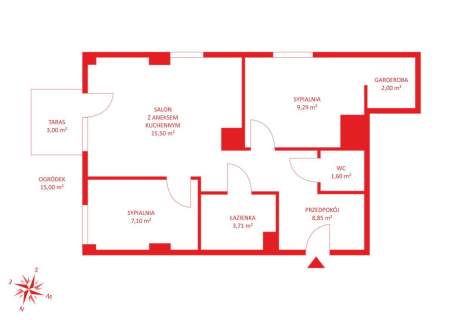 Mieszkanie na sprzedaż, 48,05 m2, Gdańsk
