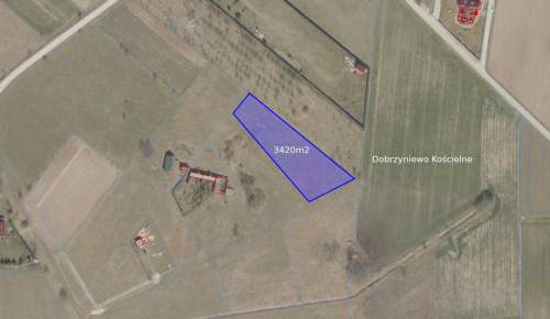 Atrakcyjna działka 3420m2 Dobrzyniewo Kościelne