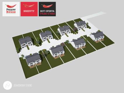 8 działek z projektem na 16 lokali z garażami