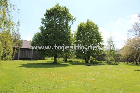 GRÓDEK, działka zabudowana 1700m2, dom budynki