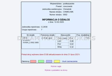 Działka 40ar - Chmielnik