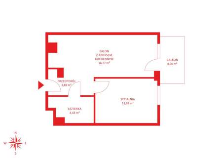 Mieszkanie na sprzedaż, 39,01 m2, Gdańsk