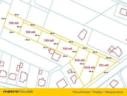Działki budowlane o różnych powierzchniach 7-10 ar