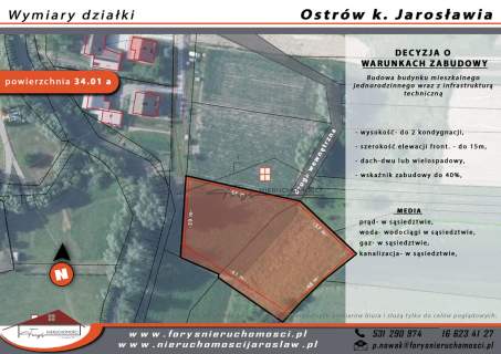 Działka Budowlana/ Ostrów k. Radymna