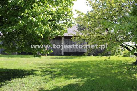 GRÓDEK, działka zabudowana 1700m2, dom budynki