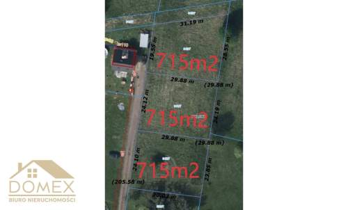 Trzy działki budowlane 715 m z widokiem na góry
