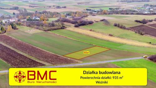 Działka budowlana Woźniki 935m2