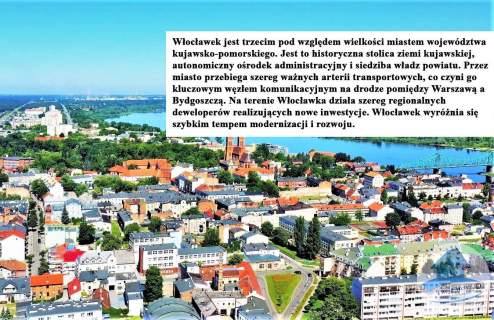 Działka 1273 m z MPZP Śródmieście Włocławek