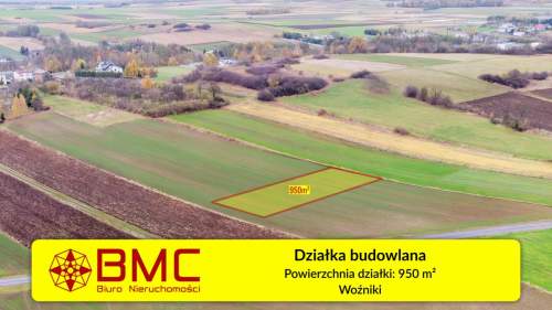 Działka budowlana Woźniki 936m2