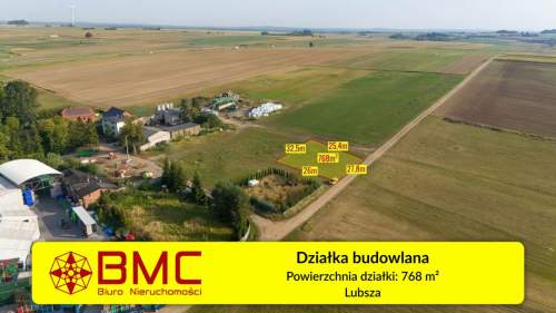 Działka budowlana Lubsza 768m2