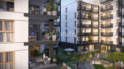 2-pokojowe mieszkanie z balkonem 42,59 m 7. p