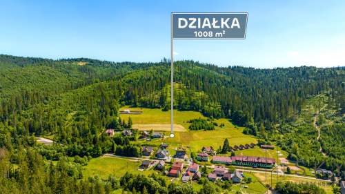 Malownicza działka budowlana 1008m koło Koniakowa