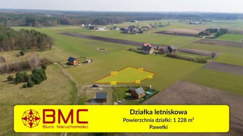 Działka rekreacyjna Pawełki 1228m2 Las Cisza