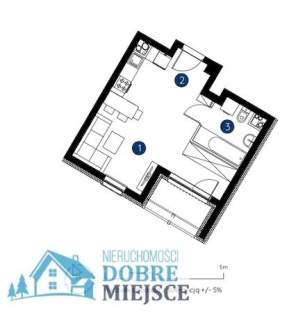 Nowe małe mieszkanie blisko Brdy
