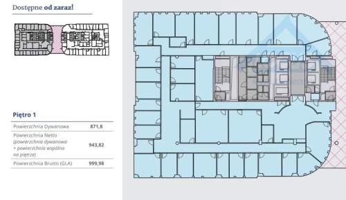 Rondo Daszyńskiego 872 m2 biuro