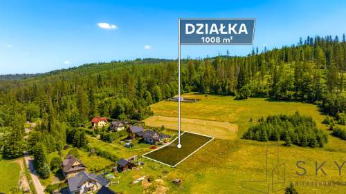 Malownicza działka budowlana 1008m koło Koniakowa