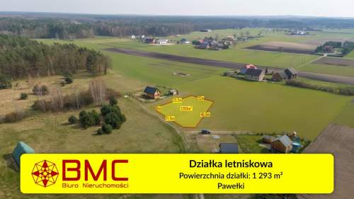 Działka letniskowa Pawełki 1293m2
