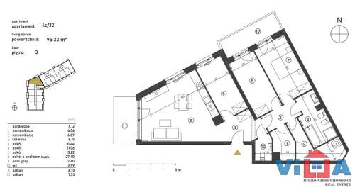 4-POKOJOWY APARTAMENT Z DWOMA BALKONAMI