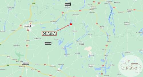 Działka rekreacyjna z WZ 1023 m2 blisko jeziora