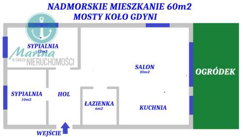 Mieszkanie z ogródkiem blisko morza na sprzedaż