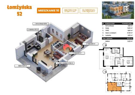 62,46m2 Nowa Inwestycja Łomżyńska 52
