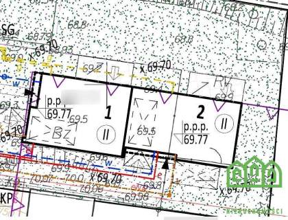 Dom developerski Miedzyń 136/420m2 bliźniak 12.25r
