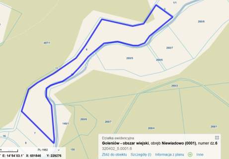 Działka inwestycyjna Niewiadowo 2,3 ha Siedlisko
