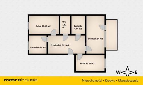 Mieszkanie trzypokojowe, widok na las, bb centrum
