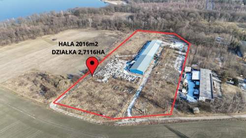 hala produkcyjna 2000m2 działka 2,7ha
