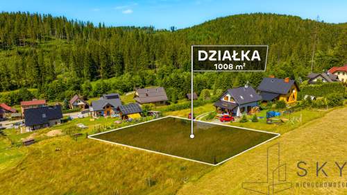 Malownicza działka budowlana 1008m koło Koniakowa