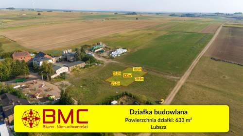 Działka budowlana Lubsza 633m2