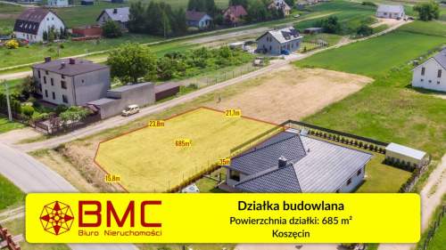 Działka budowlana 685m2 - Koszęcin ulica Dąbrówki