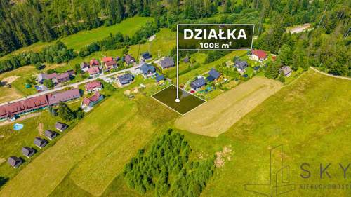 Malownicza działka budowlana 1008m koło Koniakowa