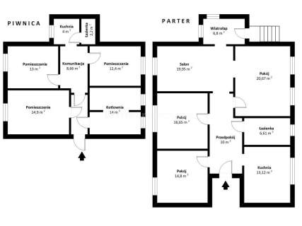 Dwa mieszkania w jednym budynku 108m2 55m2 