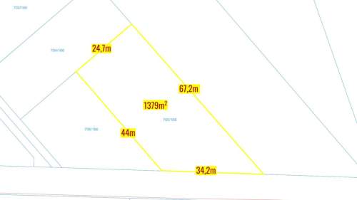 Działka budowlana Woźniki 1379m2