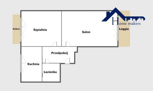 Do wprowadzenia Metro galeria 2 balkony H 2.8m