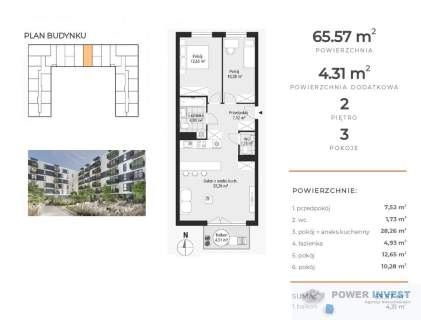 Nowa inwestycja, 66 m2, dwustronne