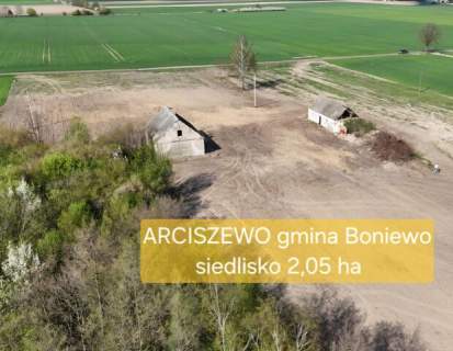 Działka - siedlisko w Arciszewie 2,05 ha gm. Boniewo
