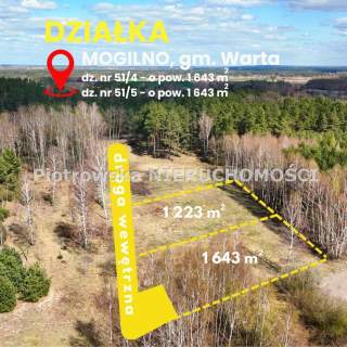 Działka budowlana na sprzedaż, 1223 m2, Mogilno