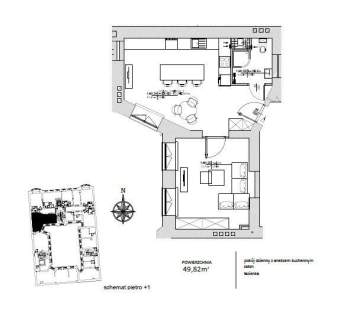Mieszkanie na sprzedaż, 49,82 m2, Łódź