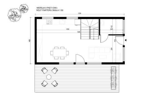 Nowy Dom szkieletowy 45m2 1-piętr. st.deweloperski
