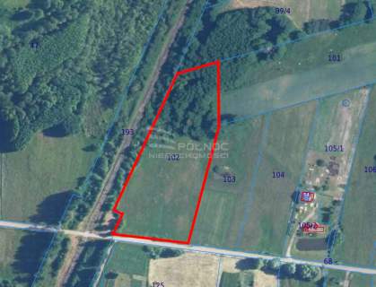 Działka budowlana w Gotówce 1,21ha