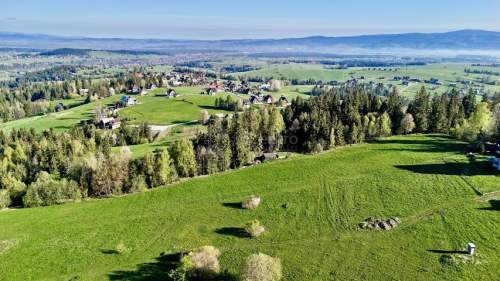 WIDOKOWA DZIAŁKA LEŚNICA 1437 M2, WYDANE WZ