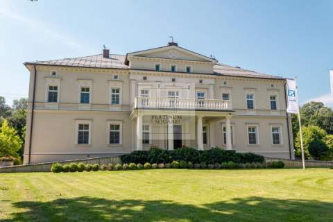 Zabytkowy pałac na sprzedaż 25 ha, prywatny park okolice W