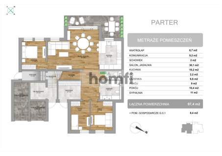 Apartament blisko plaży-3 sypialnie, parter, ogród