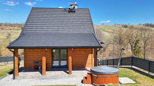 Dom z bali 150 m w Trybszu Blisko Białki