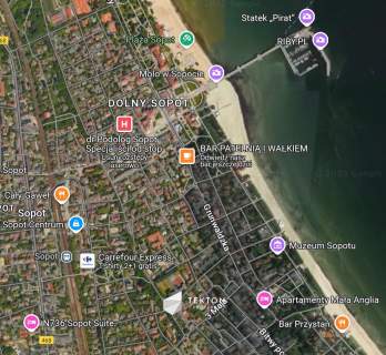Sopot Dolny urokliwe wyjątkowy układ 300m plaża