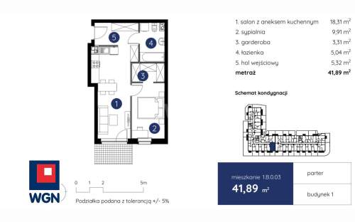 Mieszkanie na sprzedaż, 41,89 m2, Lublin