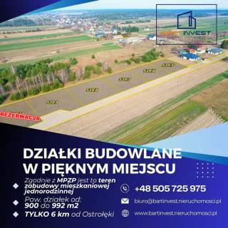 Sprzedaż działek budowlanych - Kamianka, Gmina Rzekuń